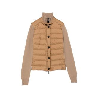 Moncler Quilted-panel High-neck Jacket