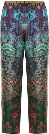 Pierre-Louis Mascia Broeken, Dames, Veelkleurig, XL, Leer, Aloe Broeken Silk