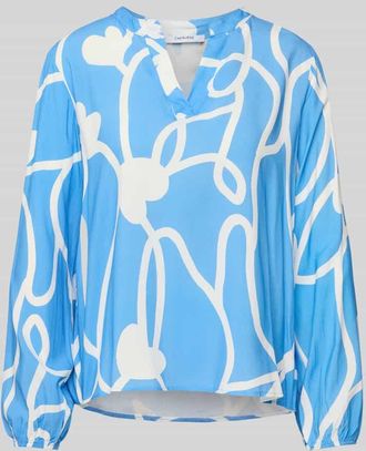 Zabaione Regular Fit Bluse mit Tunikakragen Modell Jo44a in Ocean, Gr&ouml;&szlig;e XXL