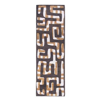 Louis De Poortere Alfombra de poli&eacute;ster marr&oacute;n, 80x250 cm