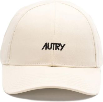 Autry logo-embroidered cap - men - Cotton - One Size - Neutrals