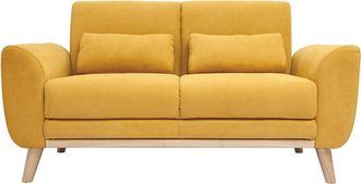 Miliboo Miliboo - Sof&aacute; N&oacute;rdico 2 Plazas Terciopelo Amarillo Mostaza Ektor