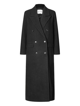 Sams&oslash;e & Sams&oslash;e Sajill double-breasted coat - women - Wool/Recycled Polyester/Polyester/Viscose - L - Black