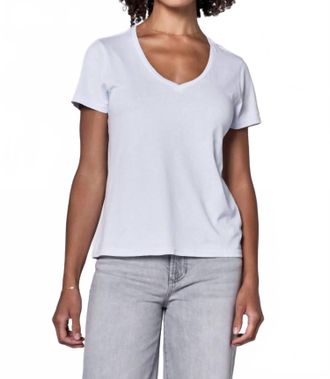 Dear John Denim Madi V-Neck Jersey Short Sleeve Tee In Sky