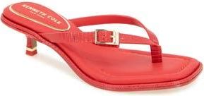 Kenneth Cole Gillie Kitten Heel Slide Sandal in Red Lizard at Nordstrom Rack, Size 8.5