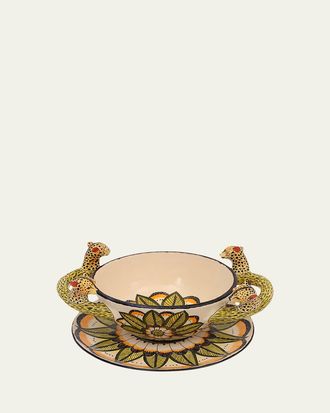 Ardmore Ceramic Art Cheetah Soup Bowl