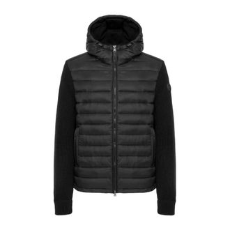 Colmar Zwarte Jassen met Ritssluiting en Capuchon - Heren - Winterjassen - Zwart - XL - Katoen - Jassen