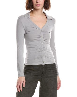 Rag & Bone Rag & Bone Lucy Ruched Polo Shirt
