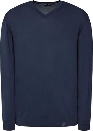North Sails Tops, Heren, Blauw, M, Katoen, Crewneck Gebreide Kleding Navy Katoen Eco Fijn