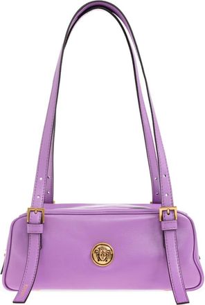 Versace Embl&egrave;me Bowlingtas - Dames - Schoudertassen - Paars - ONE Size - Katoen - Tassen