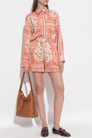 Fendi Silk Shirt, Womens, Orange