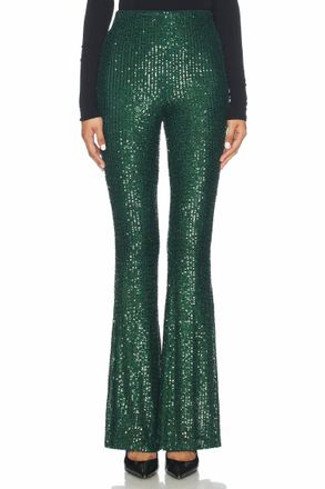 Show me your Mumu Mercury Bells Pants In Emerald Sequins