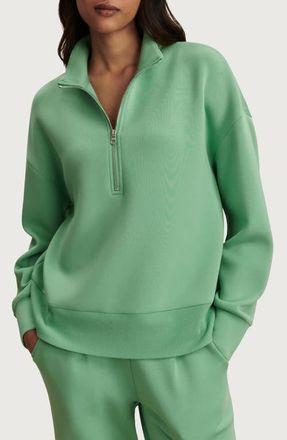 Varley Mavis Half Zip Sweatshirt in Green Spruce at Nordstrom, Size X-Small