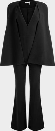 Alice & Olivia Nova Cape Jumpsuit