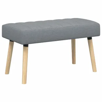 vidaXL Vidaxl Panchina Trapuntata A Canale Grigio Chiaro 80 X 40 X 46 Cm