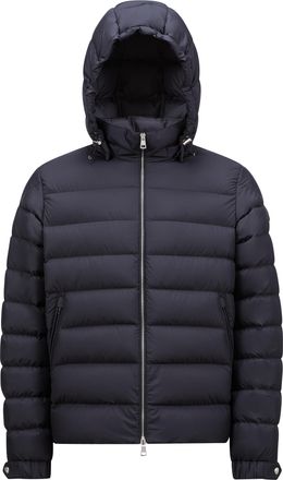 Moncler Moncler Arneb Hooded Short Down Jacket, Men, Blue, Size: 1