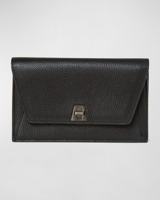 Akris Anouk Cervo Leather Clutch Bag w/Chain