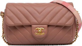 Chanel Pre-owned Womens Quilted Lambskin Crossbody - Brown Leather - One Size