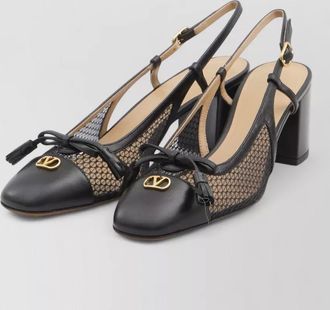 Valentino Garavani valet du roi mesh slingback pumps