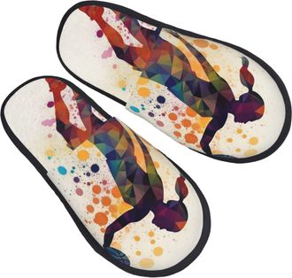 Generic Cotton Slippers Basketball Girl Pattern Soft Sliders Lightweight Slippers For Hotel Christmas Bedroom L