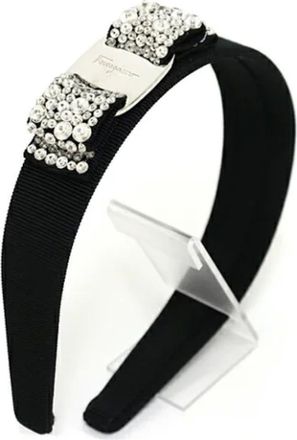 Ferragamo Pre-owned Accessories, female, Black, Size: ONE SIZE Pre-owned Cotton hair-accessories