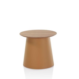 Aquadesign Mesa de centro en polipropileno mostaza y mdf