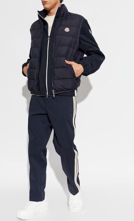 Moncler Quilted Vest Contrin, Mens, Navy Blue