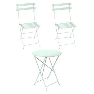 Fermob Bistro Klapptisch + 2 Klappst&uuml;hle, gletscherminze