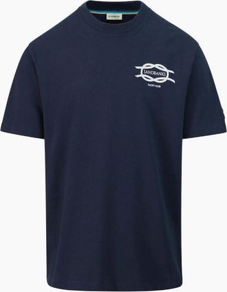 Sandbanks Mens Sandbanks Yacht Club T-Shirt Navy - Size: 36