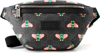 Gucci Black Gg Supreme Leather Sling Bag (Pre-Owned)