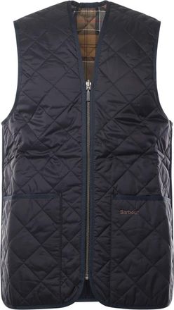 Barbour Gewatteerde Zip-In Voering - Heren - Bodywarmers - Blauw - 4XS - Polyester - Jassen
