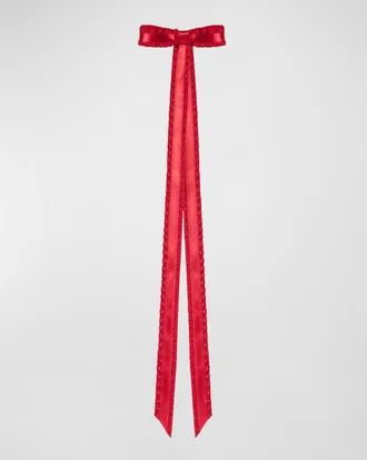 Jennifer Behr Mabel Pleated Bow Barrette