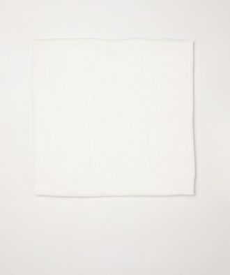 LE BEB&Eacute; Copertina in maglia di cotone con logo intarsiato