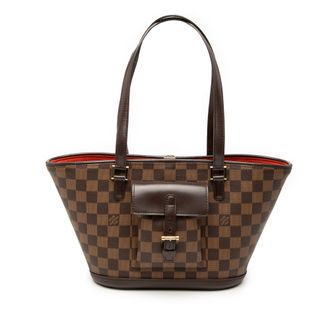 Louis Vuitton Pre-owned Womens Damier Ebene Manosque Pm - Brown Textile - One Size