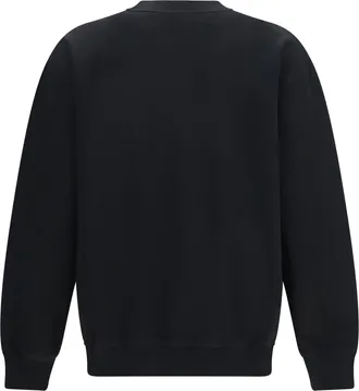 Balmain Mens Vintage Embroidered Logo Sweatshirt Noir-Noir Cotton Sweatshirts Noir/noir Sweater