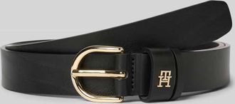 Tommy Hilfiger Essential Ledergürtel mit Dornschließe in Black, Größe 80