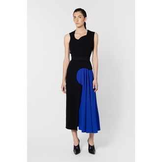 Roksanda Ilincic Saro Black And Blue Cut Out Dress in Black /Persian Blue at Nordstrom, Size 12