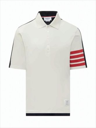 Thom Browne Polo Shirt With Structured Collar And Contrasting Details