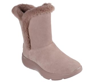 Skechers Womens On-The-go Encore - Snow Flurry Mid Calf Boot, Taupe, 12