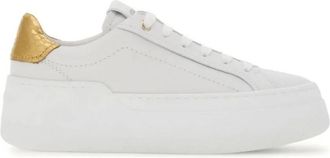Ferragamo Embossed Leather Wedge Sneakers, Size 10