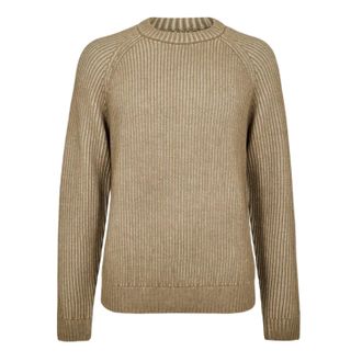 Jack Wills Heren trui met geribbelde ronde hals (Fawn)