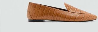 Mango Mocassini pelle cognac - Donna - 36 - MANGO