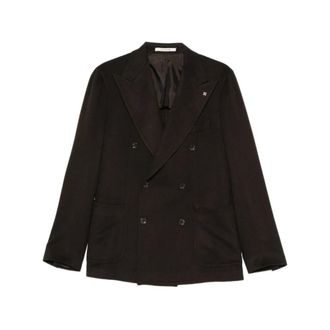 Tagliatore Blazers, male, Brown, Size: L Pino Lerario Double-Breasted Jacket