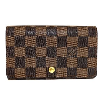 Louis Vuitton Brown Damier Canvas Long Wallet (Bi-Fold) (Pre-Owned)