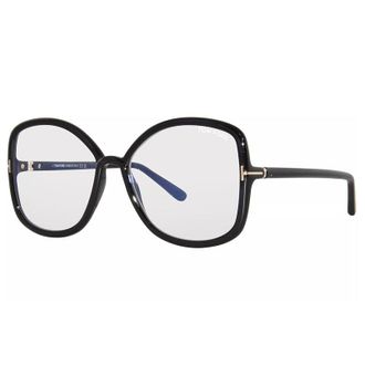 Tom Ford Eyeglasses Butterfly Full Rim, Pink Frame And Clear Demo Lenses Lens Ft5845-B074