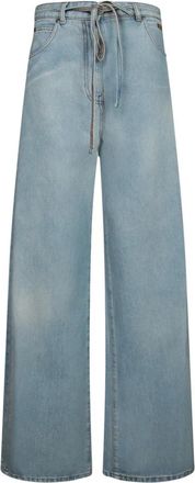 Msgm Wijde pijpen broek - Dames - Loose Fit Jeans - Blauw - S - Katoen - Jeans