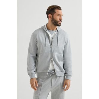 Brunello Cucinelli Double cloth sweatshirt in Medium Grey at Nordstrom, Size Xxx-Large Eu
