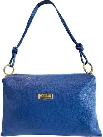 Baldinini Blue Cowhide Clutch Womens Bag