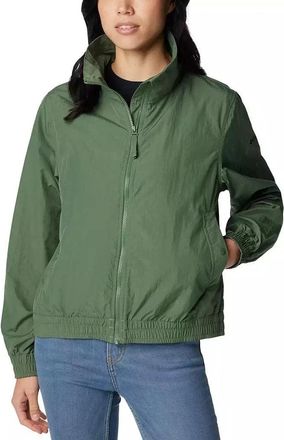 Columbia Time Is Right Jacket Womens Canteen Full Zip Windbreaker FTS616