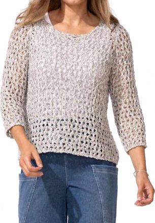 Habitat Womens Seasalt Knit Easy Pullover Top In Gray